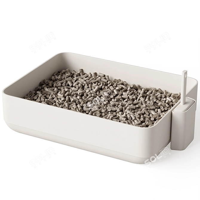 Two-in-One Cat Litter Combo 3D model image 4