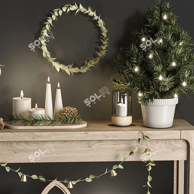 High-Quality Christmas Decor Set 3D model image 4