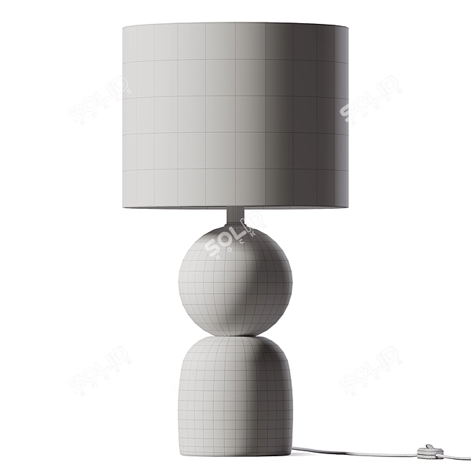 Modern Minimalist Nude Table Lamp 3D model image 2