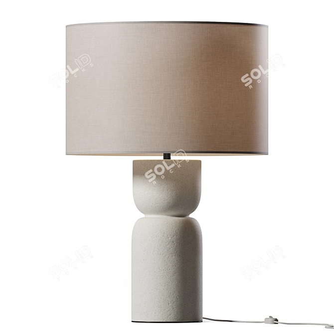 Modern Totem Ceramic Table Lamp 3D model image 1