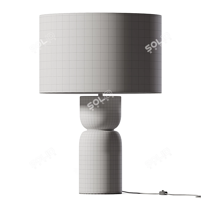 Modern Totem Ceramic Table Lamp 3D model image 2