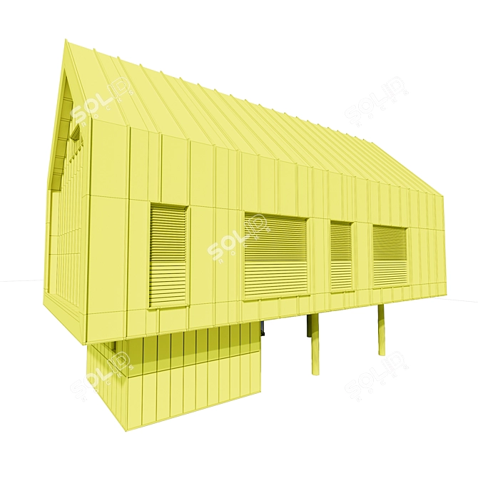 Architectural Barnhouse Forest Model 3D model image 6