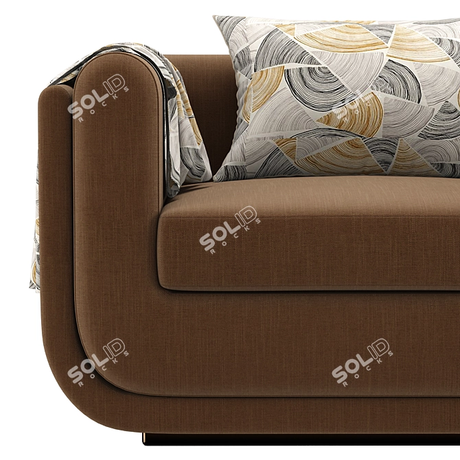 Sleek Modern Matteo Armchair 3D model image 5