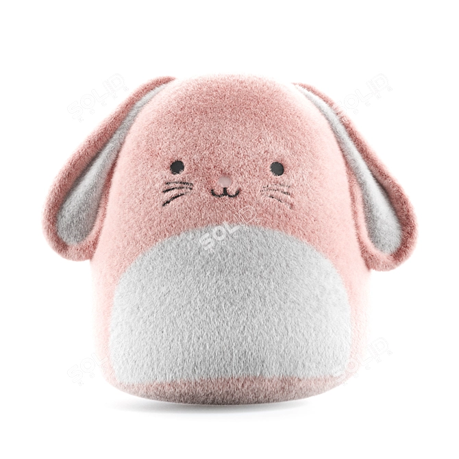 Snuggly Bunny Plush Toy 3D model image 6