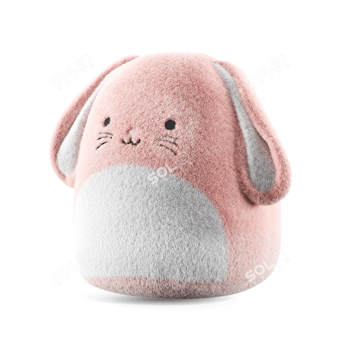 Snuggly Bunny Plush Toy 3D model image 7