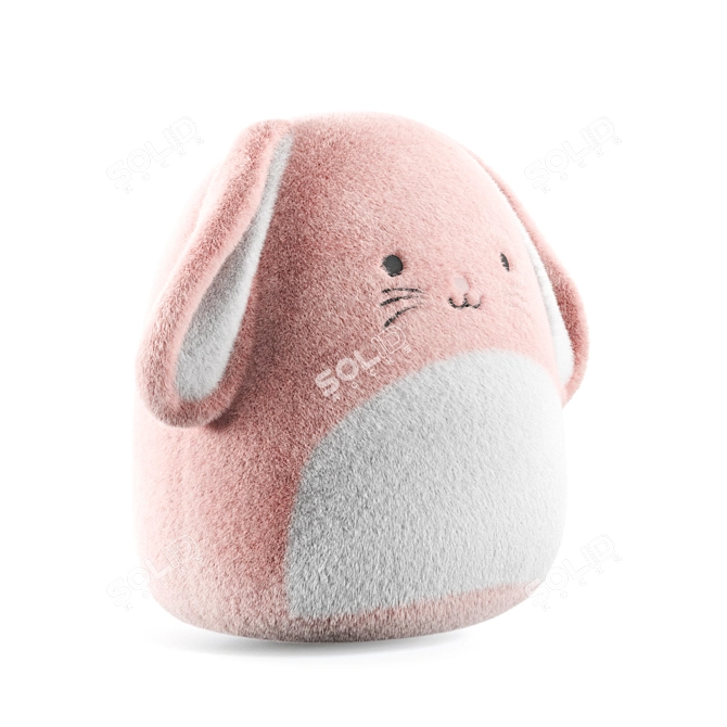 Snuggly Bunny Plush Toy 3D model image 8