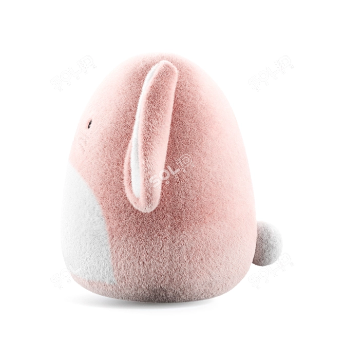 Snuggly Bunny Plush Toy 3D model image 10