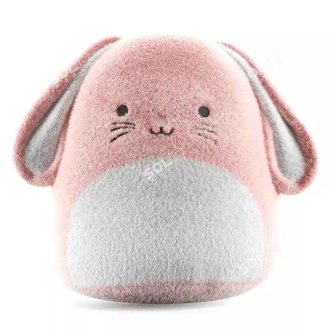 Snuggly Bunny Plush Toy 3D model image 12