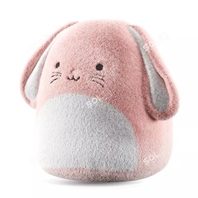 Snuggly Bunny Plush Toy 3D model image 14