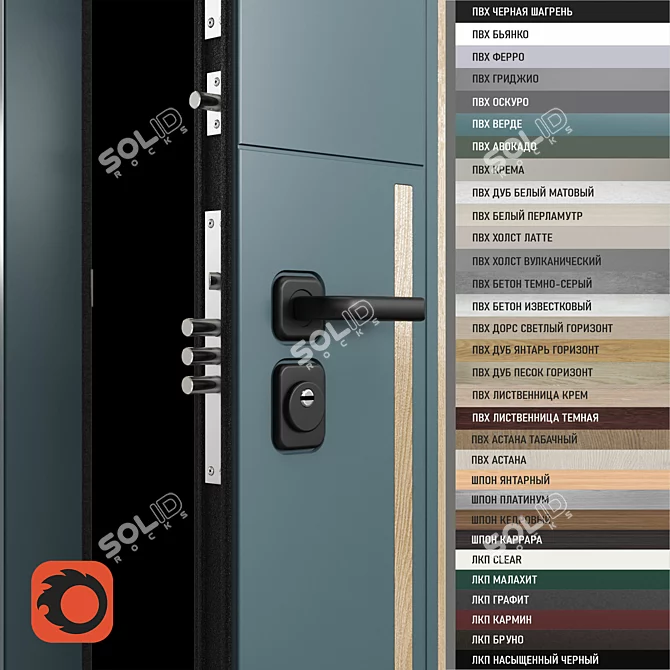 Ultimate Security Door Solution 3D model image 2