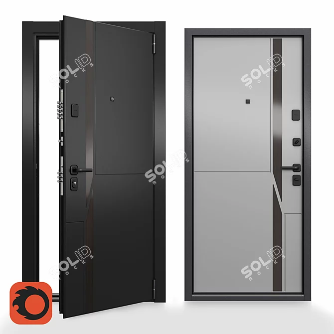 Ultimate Security Door Solution 3D model image 1