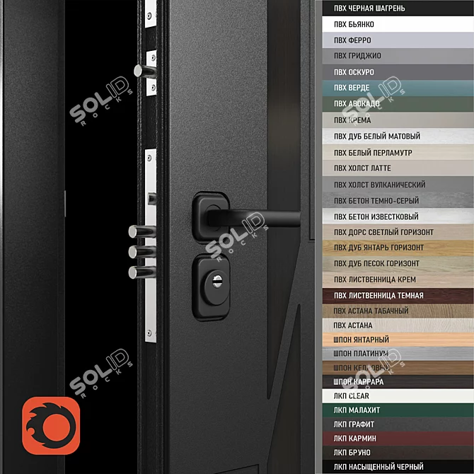 Ultimate Security Door Solution 3D model image 2