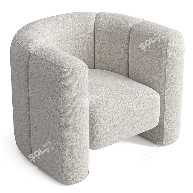 Elegant Mila Chair Design 3D model image 2