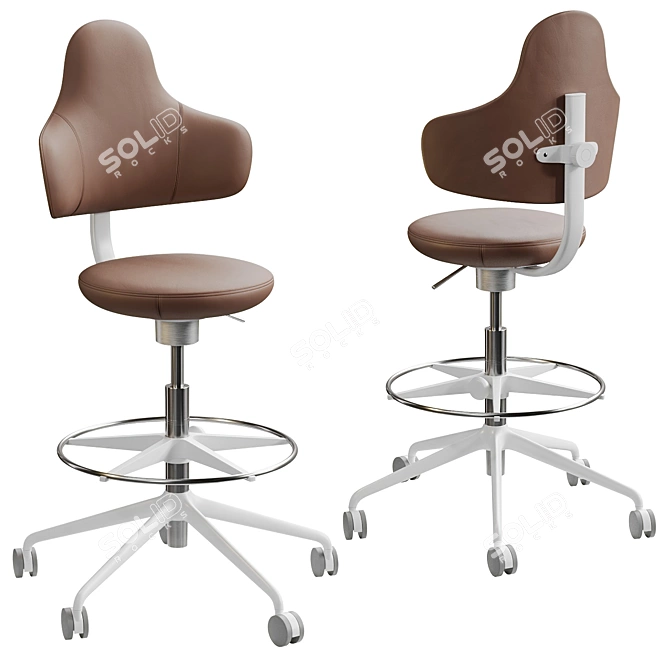  Ergonomic Savo Spine High Chair 3D model image 1