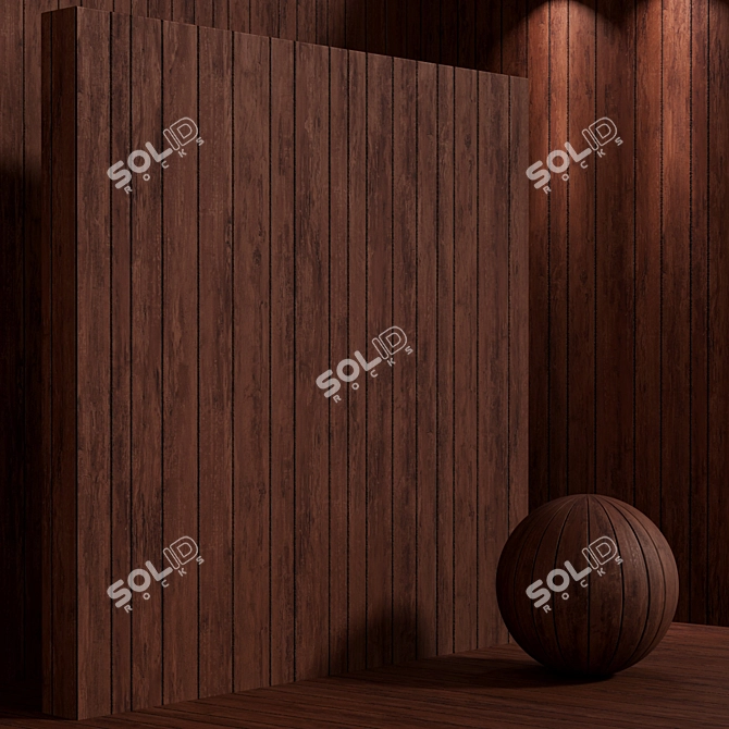 Seamless Wood Plank Texture Set 3D model image 3