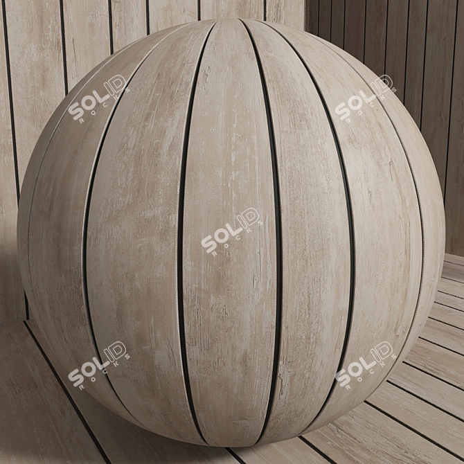 Seamless Wood Plank Texture Set 3D model image 4