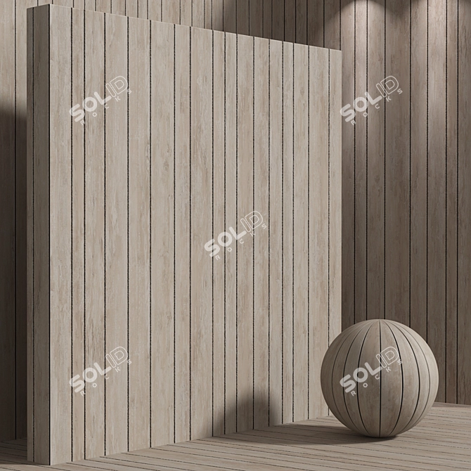 Seamless Wood Plank Texture Set 3D model image 5