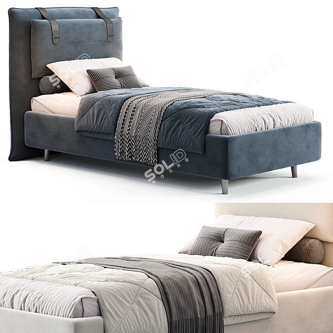 Modern Children's Bed 3D Model 3D model image 2