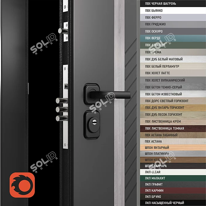 Title: Ultimate Security Door Solution 3D model image 2