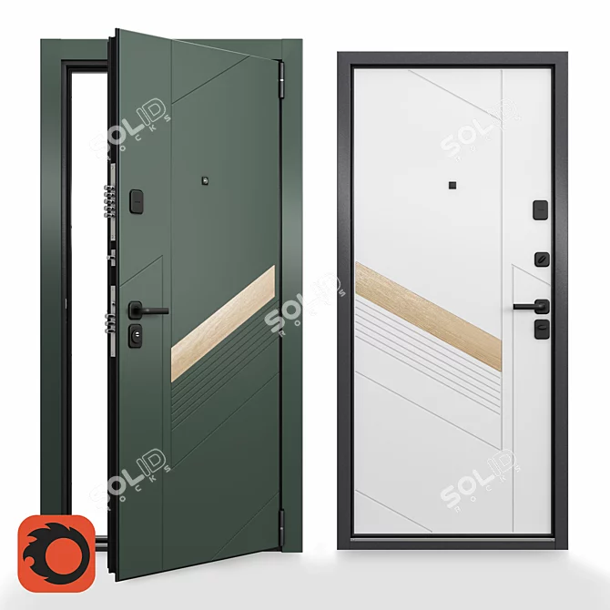 Urban Secure Door Solution 3D model image 1