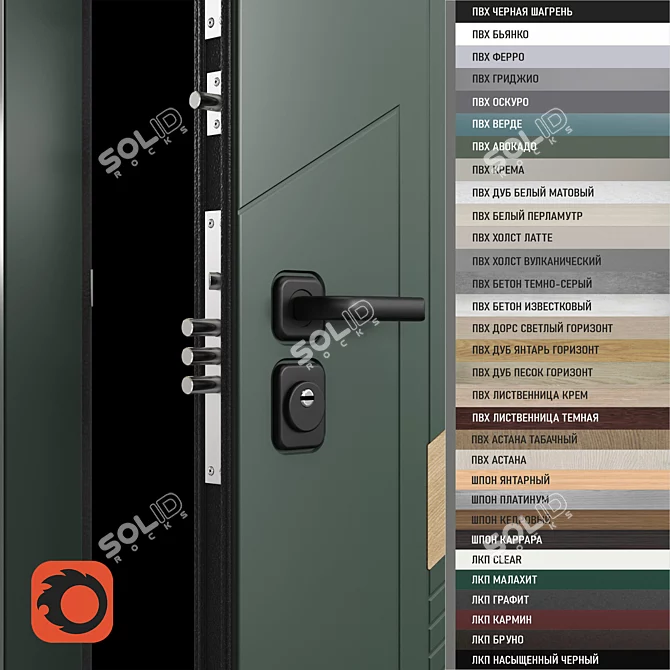 Urban Secure Door Solution 3D model image 2