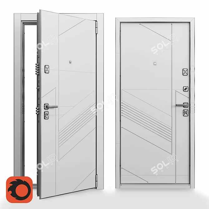 Urban Secure Door Solution 3D model image 3