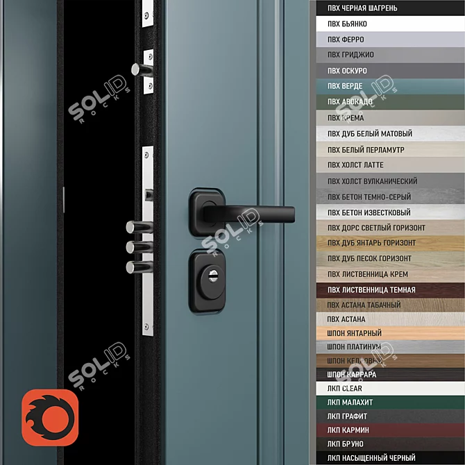 Secure Comfort Door Solution 3D model image 2