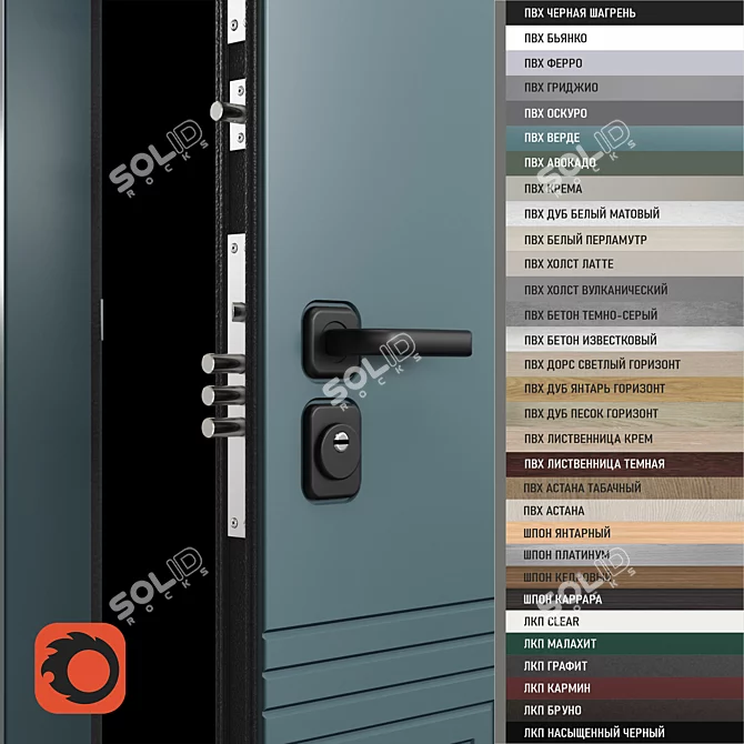 Urban Fortress Door System 3D model image 2