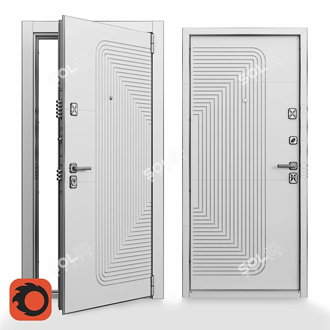 Ultimate Security Door Solution 3D model image 3