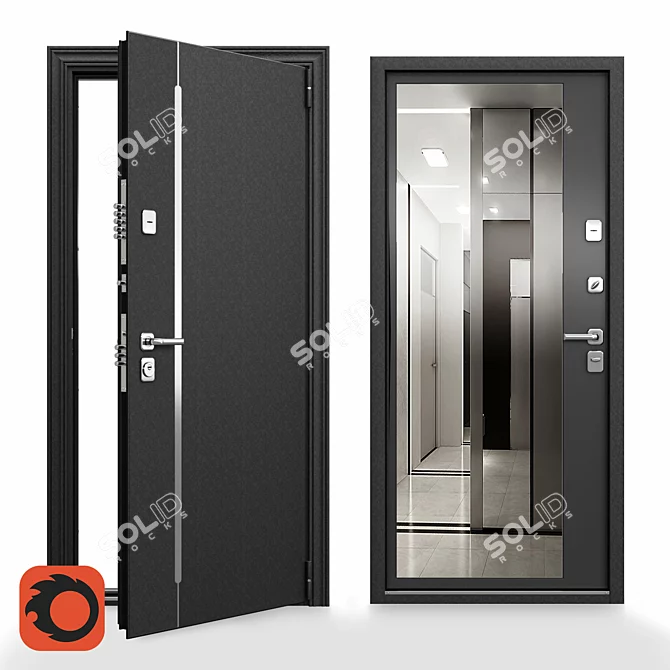 Ultimate PRO Security Door 3D model image 1