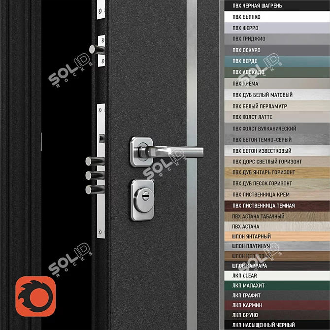 Ultimate PRO Security Door 3D model image 2