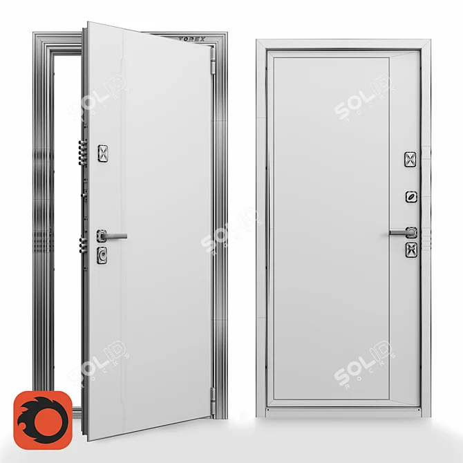 Ultimate PRO Security Door 3D model image 3