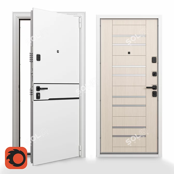 Ultimate Security Door Solution 3D model image 1