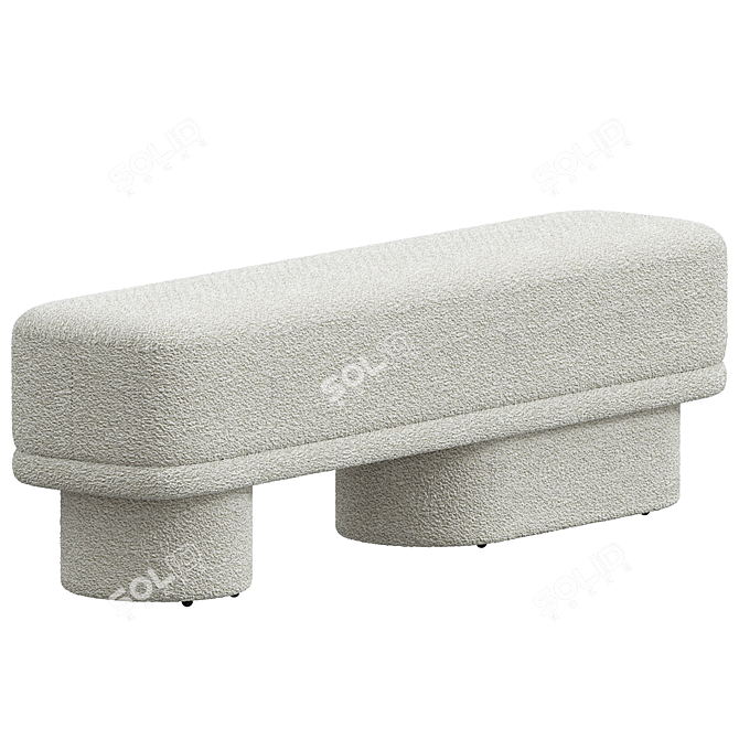 Stylish Brooks Bench Design 3D model image 2