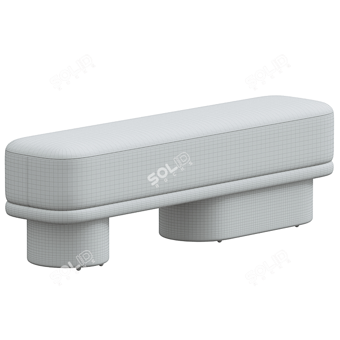 Stylish Brooks Bench Design 3D model image 3