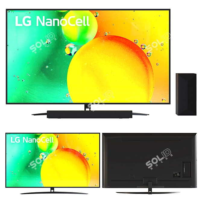 LG 70" 4K NanoCell TV+S40Q Soundbar 3D model image 1