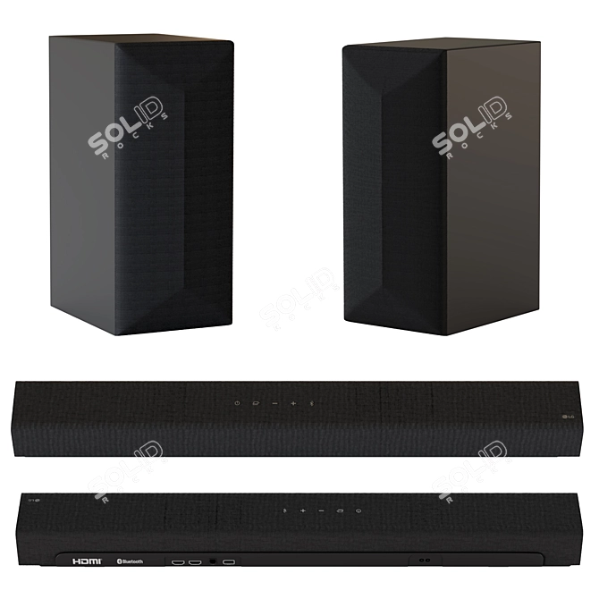 LG 70" 4K NanoCell TV+S40Q Soundbar 3D model image 5