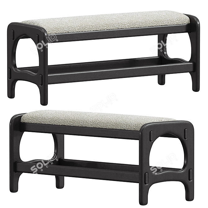 Chic Ashford Bench Lulu Georgia 3D model image 1