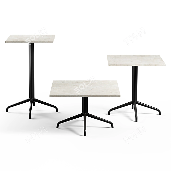 Audo Copenhagen Modern Table Set 3D model image 2