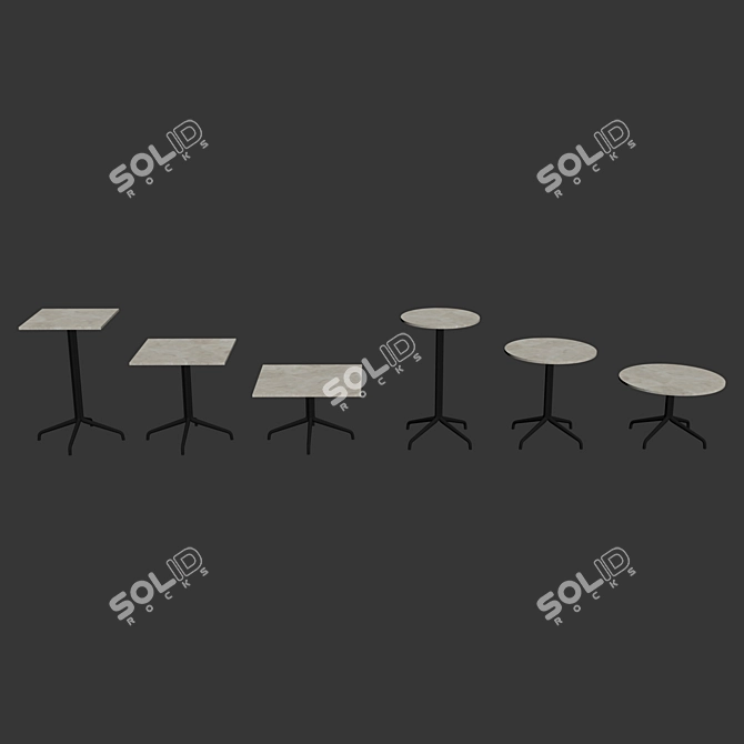 Audo Copenhagen Modern Table Set 3D model image 4