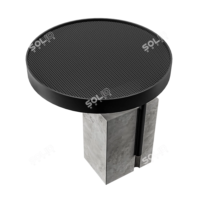 Industrial Concrete Twist Side Table 3D model image 3