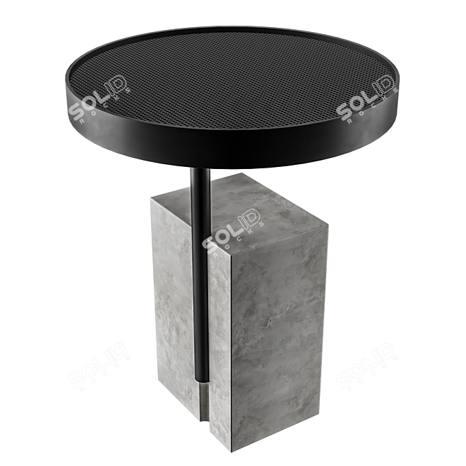 Industrial Concrete Twist Side Table 3D model image 4