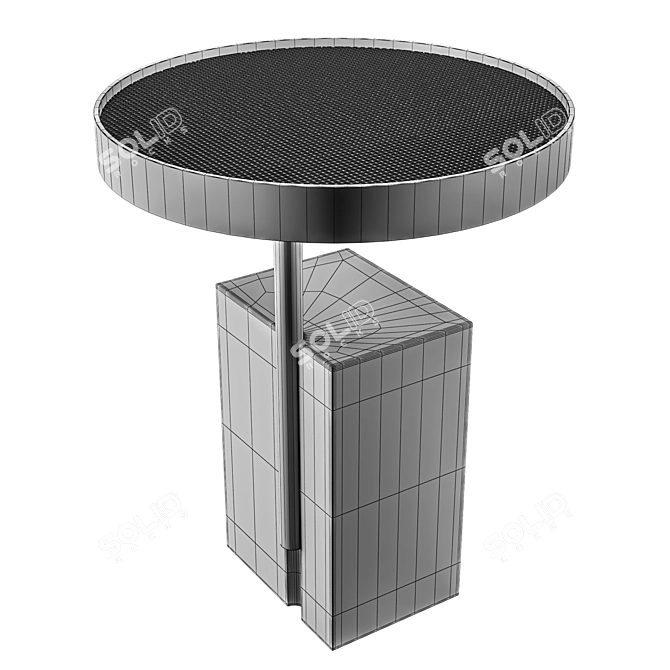 Industrial Concrete Twist Side Table 3D model image 5