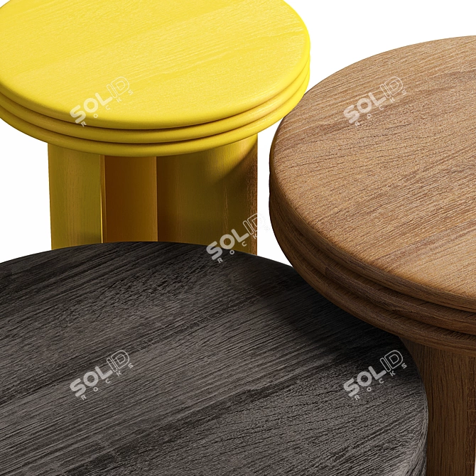 Circle Modular Coffee Tables 3D model image 5