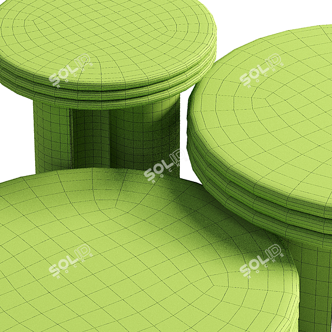 Circle Modular Coffee Tables 3D model image 6