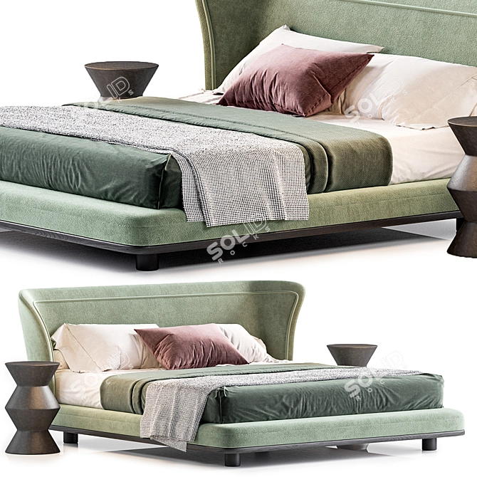 Elegant Marais Bed by CPRN 3D model image 1