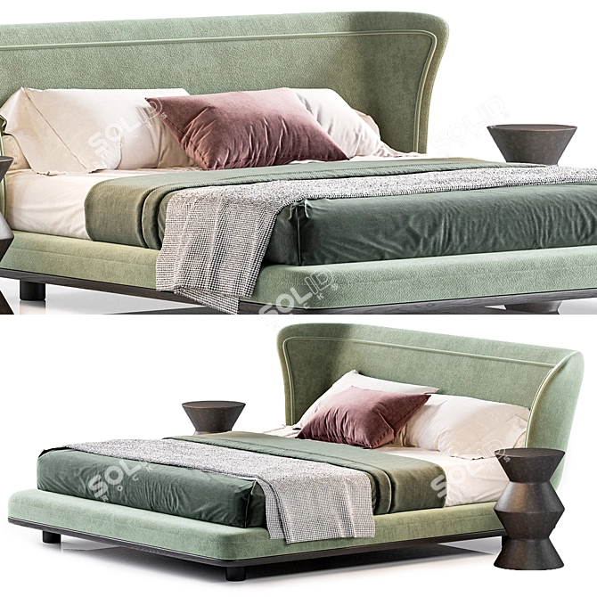 Elegant Marais Bed by CPRN 3D model image 2