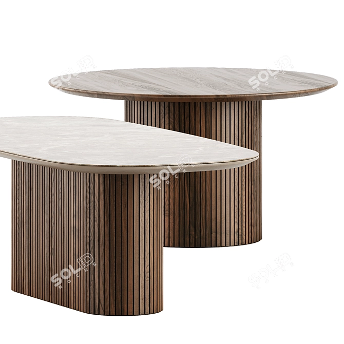Stylish Santiago Coffee Tables 3D model image 2