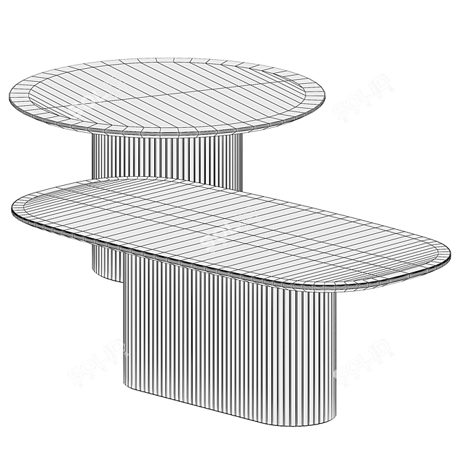 Stylish Santiago Coffee Tables 3D model image 5