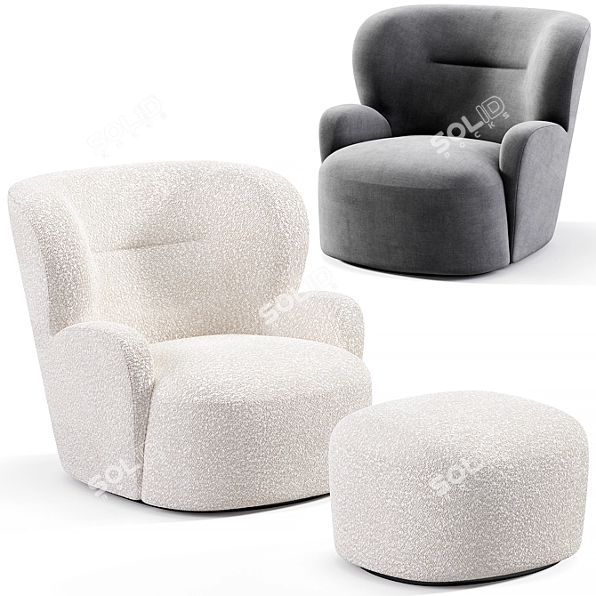 Modern Armchair Gervasoni Design 3D model image 2